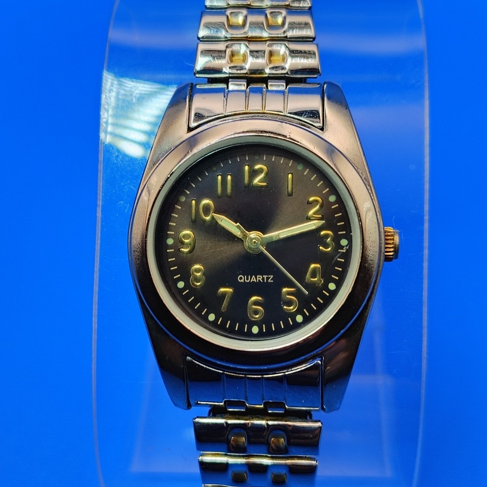 Vintage 1993 Movt 2035 Women's Quartz Fashion Watch Sunburst Dial Lume Hands